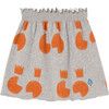 Wombat Kids Skirt, Grey - Skirts - 1 - thumbnail