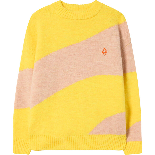 Bicolor Bull Kids Sweater, Yellow Logo