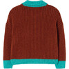 Bicolor Toucan Baby Cardigan, Brown Logo - Cardigans - 2