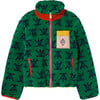 Save The Duck x The Animals Observatory Sherpa Pullover, Green Logo - Jackets - 1 - thumbnail