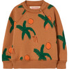 Shark Baby Sweatshirt, Brown - Sweatshirts - 1 - thumbnail