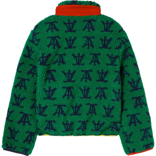 Save The Duck x The Animals Observatory Sherpa Pullover, Green Logo - Jackets - 2