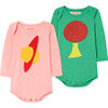 Pack Wasp Baby Body, Pink - Onesies - 1 - thumbnail