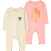 Pack Owl Baby Body, Ecru - Onesies - 1 - thumbnail