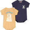 Pack Chimpanzee Baby Body, Brown Pink Bear - Onesies - 1 - thumbnail