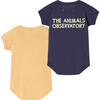 Pack Chimpanzee Baby Body, Brown Pink Bear - Onesies - 2