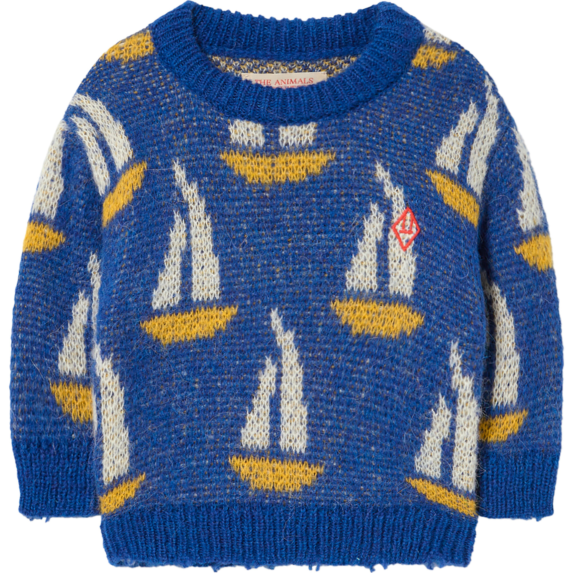 Bull Baby Sweater, Blue Logo - Sweaters - 1