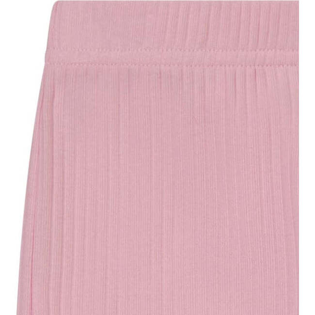 Ribbed Knit Leggings, Light Pink - Leggings - 2