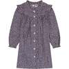 Quinn Girls Mini Hearts Print Ruffle Front Dress, Pink - Dresses - 1 - thumbnail