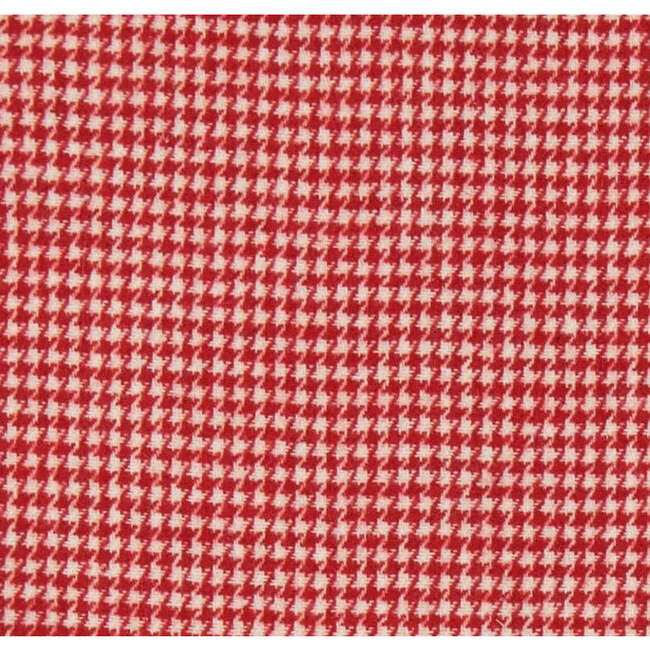 Morgan Girls Houndstooth Check Classic Shift Dress, Red - Dresses - 2