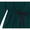 Lila Tween Striped Drawstring Dress, Forest Navy - Dresses - 2