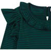Luna Girls Striped Dress, Forest Navy - Dresses - 2