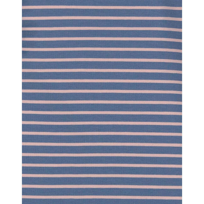 Luna Girls Striped Ruffle Top, Blue And Pink - Shirts - 2