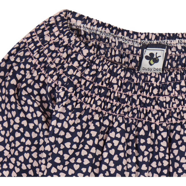 Georgina Girls Mini Hearts Print Smocked Top, Pink - Shirts - 2