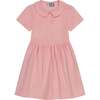 Charlotte Girls Point Collar Corduroy Dress, Light Pink - Dresses - 1 - thumbnail