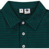 Busy Bees Boys Striped Long Sleeve Polo, Forest Navy - Polo Shirts - 2