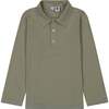 Busy Bees Boys Striped Long Sleeve Polo, Blue And Yellow - Polo Shirts - 1 - thumbnail