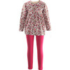 Woodland Floral Print Jersey Set, Pink - Mixed Apparel Set - 1 - thumbnail