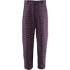 Mini Check Straight Leg Trousers, Navy - Pants - 1 - thumbnail