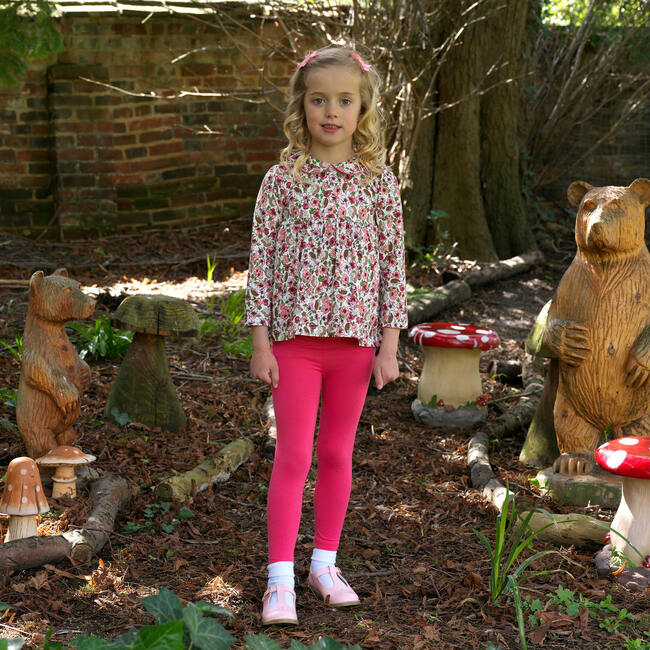Woodland Floral Print Jersey Set, Pink - Mixed Apparel Set - 2