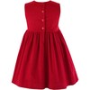 Heart Smocked Pinafore, Red - Dresses - 2
