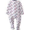 Train Zip-Up Babygro, Navy - Onesies - 2