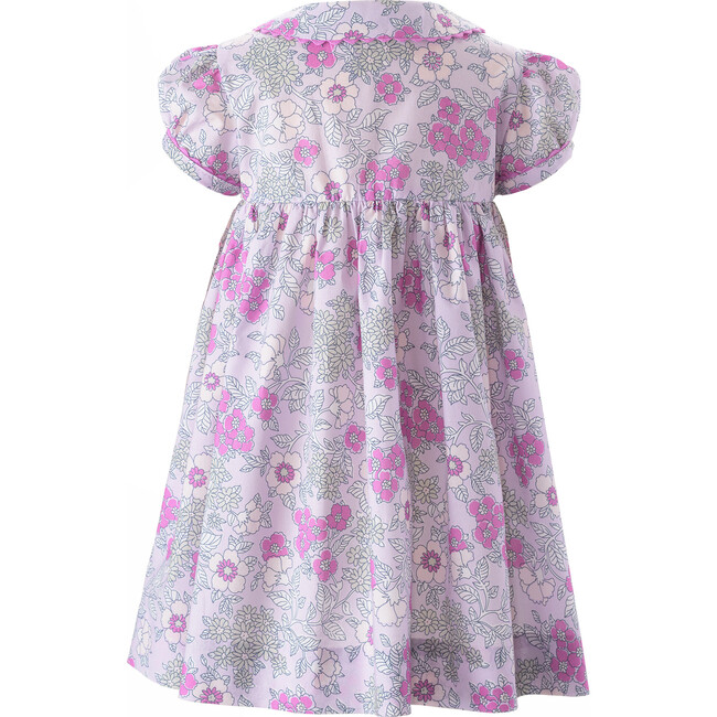 Floral Print Button-Front Dress & Bloomers, Lilac - Dresses - 2