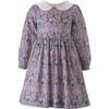 Ditsy Floral Print Collared Dress, Pink - Dresses - 1 - thumbnail