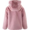 Faux Fur Hooded Short Coat, Pink - Faux Fur Coats - 2