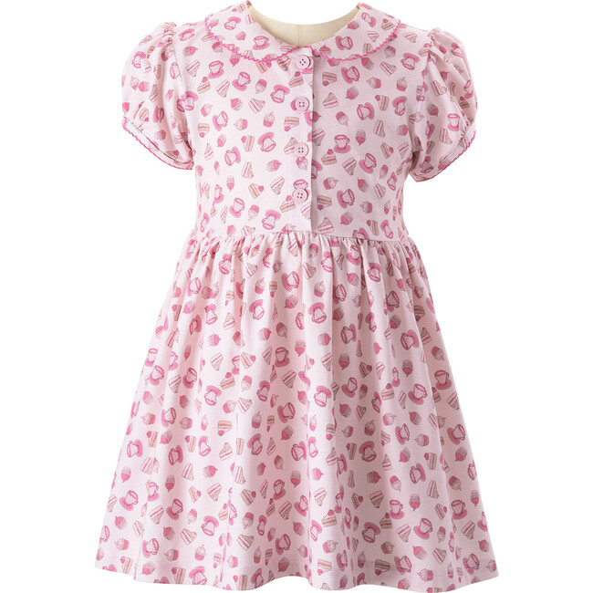 Cupcake Print Jersey Dress, Pink