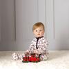 Train Zip-Up Babygro, Navy - Onesies - 3