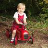 Tartan Cuffed Leg Dungarees, Red - Overalls - 3