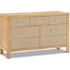 Eloise 7-Drawer Assembled Dresser, Honey And Performance Sand Eco-Weave - Dressers - 1 - thumbnail