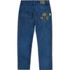 Flower Pocket Kid Jeans, Denim Embroidery - Jeans - 1 - thumbnail