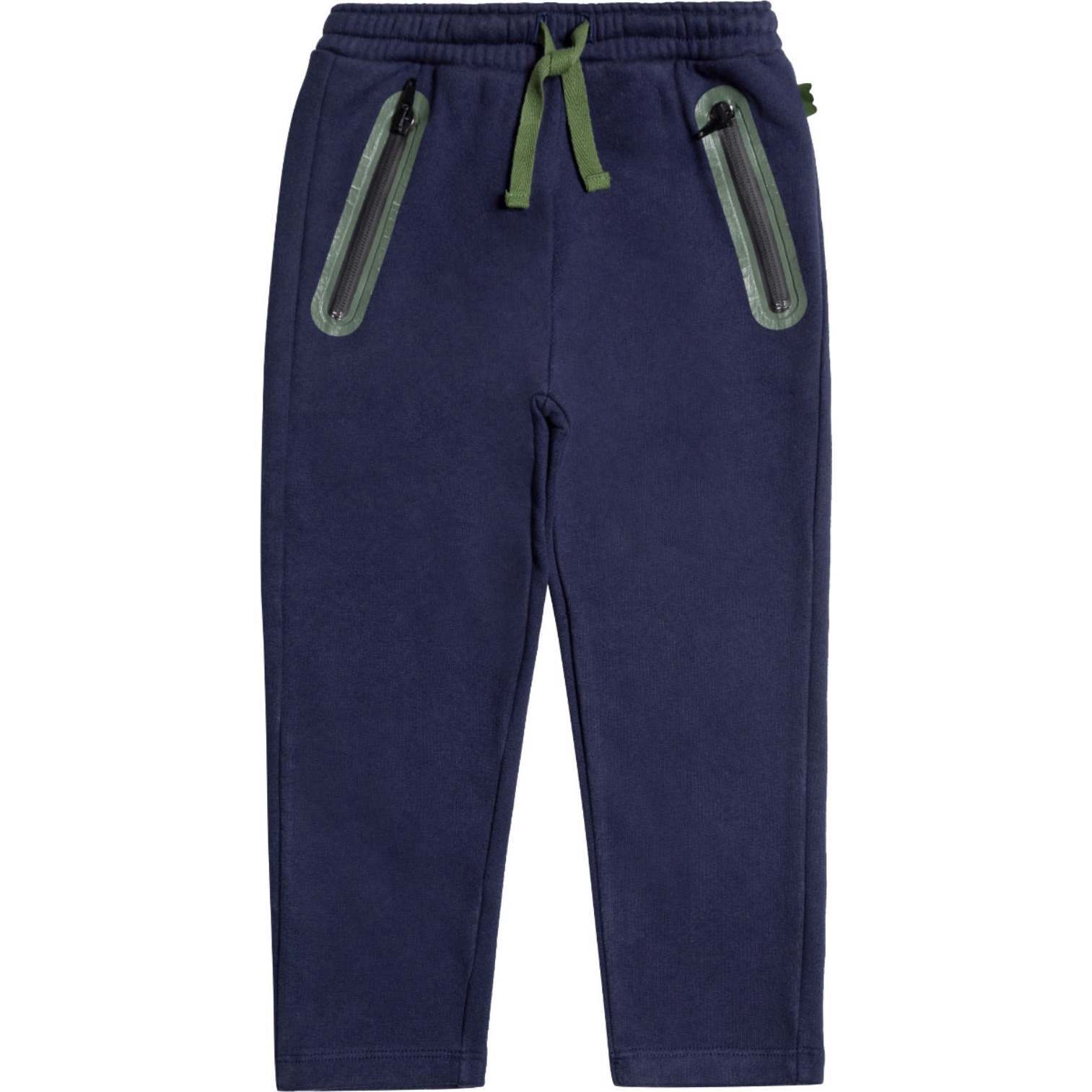 Navy Zipper Pocket Kid Jogger, Navy - Leggings - 1