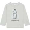 Ten Bottle Kid Tshirt, Silver and Mist Blue - T-Shirts - 1 - thumbnail