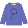 Sweet Rain Kid Tshirt, Peri and Black - T-Shirts - 1 - thumbnail