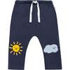 Sunshine & Cloud Baby Pants, Navy - Pants - 1 - thumbnail