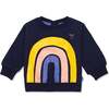 Rainbow Baby Sweatshirt, Navy - Sweatshirts - 1 - thumbnail