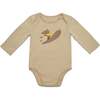 Squirrel Baby Bodysuit, Beige - Onesies - 1 - thumbnail