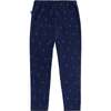 Raindrops Kid Leggings, Navy and Peri - Leggings - 3