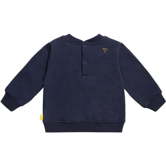 Squirrel Baby Sweatshirt, Navy and Brown - Sweatshirts - 3