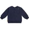 Squirrel Baby Sweatshirt, Navy and Brown - Sweatshirts - 3