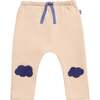 Cloud Knee Patch Baby Harem, Soft Pink - Pants - 1 - thumbnail