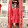 Womens Kalani Dress, Tiny Red Roses - Dresses - 2