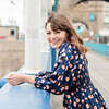 Womens Serena Dress, Navy Flower Toss - Dresses - 2