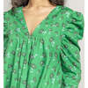 Womens Tally Dress, Green Flower Toss - Dresses - 2