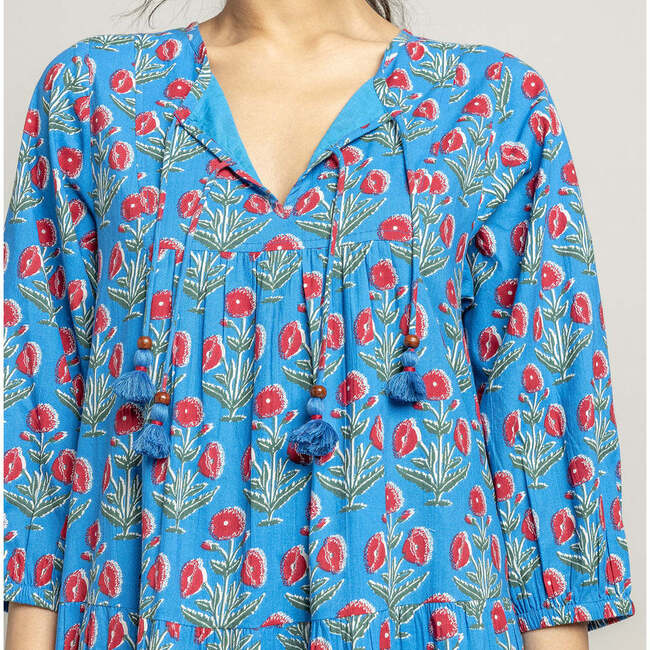 Womens Indira Dress, Blue Dandelion - Dresses - 2