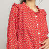 Womens Kalani Dress, Tiny Red Roses - Dresses - 3