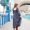 Womens Serena Dress, Navy Flower Toss - Dresses - 3